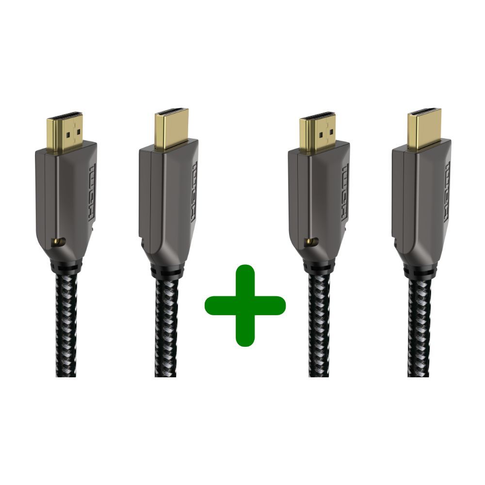 Adeqwat HDMI Cable 2.1, 2 Pack, Black, 5m