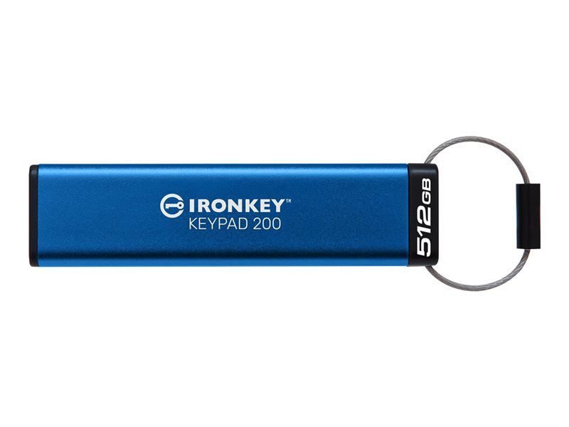 Kingston IronKey Keypad 200 - 512GB USB 3.2 Flash Drive - Encrypted