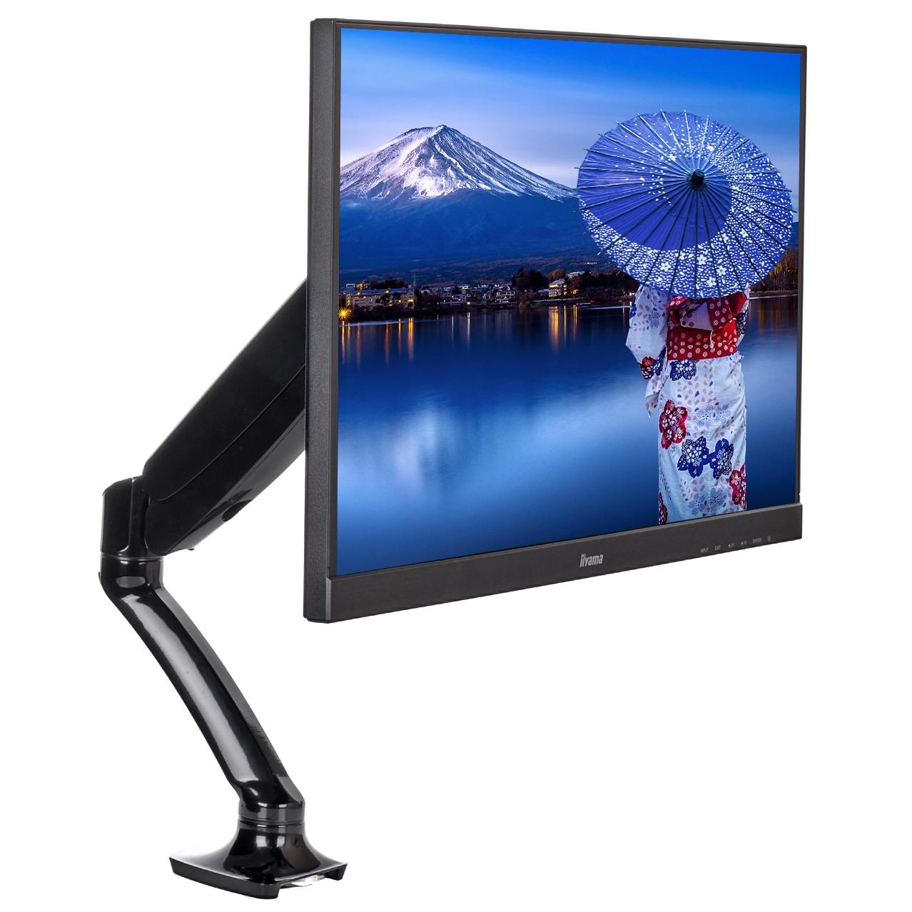 Iiyama 27" Desk Mount for Flat Screen Monitors, Black