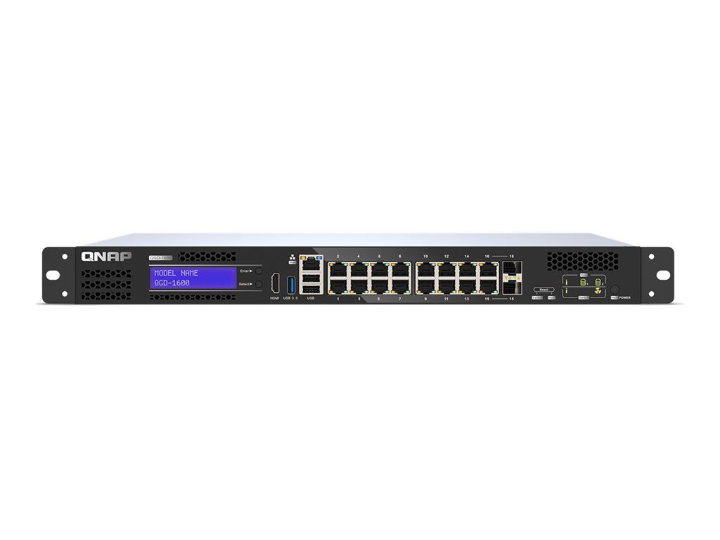 QNAP QGD-1600 - Intelligent Gigabit Switch - 4 x PoE++ 10/100/1000 + 10 x PoE+ 10/100/1000 + 2 x Combo SFP (PoE+)