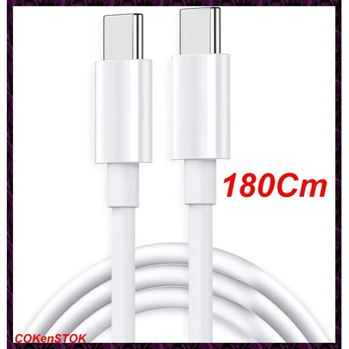 Cable USB-C a USB-C Original Samsung de 180 cm, 60W/100W, Blanco