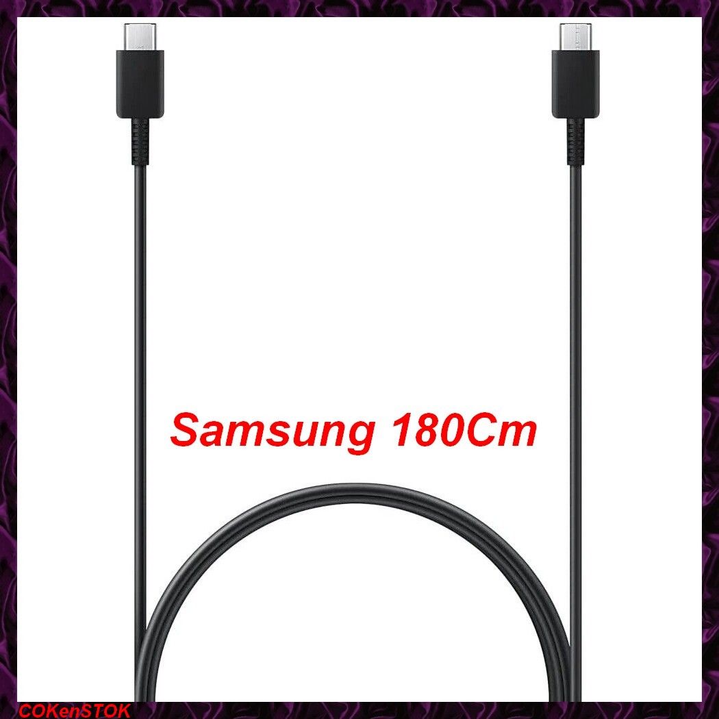 Câble USB-C vers USB-C Samsung 60W/100W, Noir (Compatible avec Galaxy S20, S21, S22, S23)
