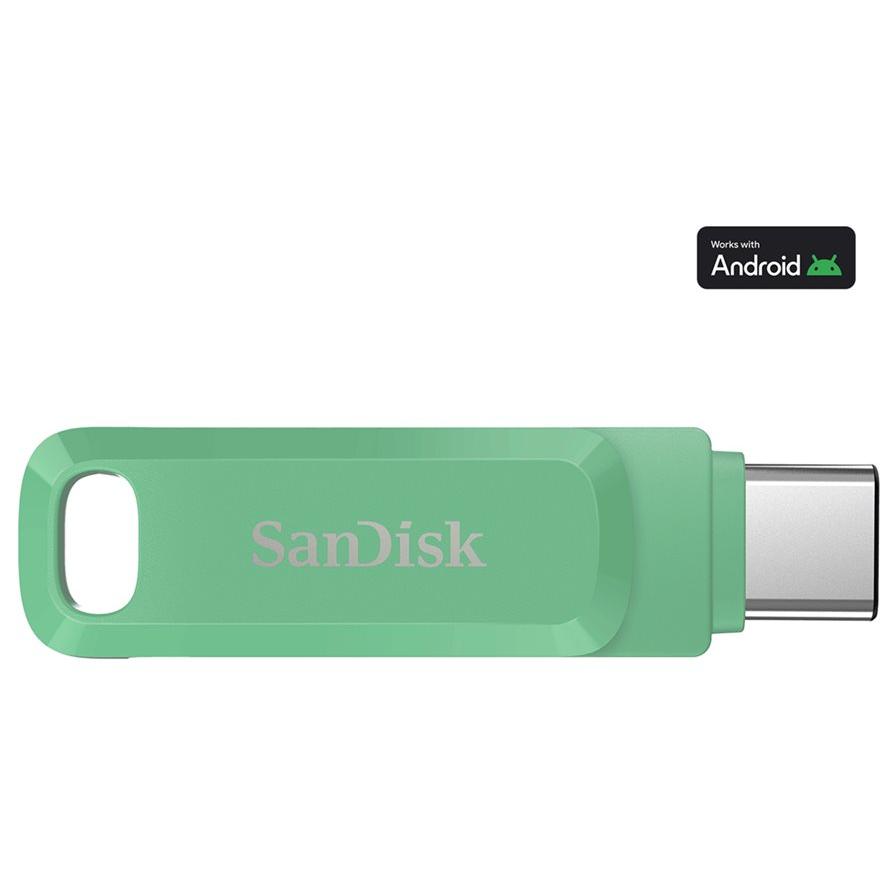 SanDisk Ultra Dual Drive Go - 64GB USB Flash Drive - USB 3.2 Gen 1 / USB-C - Mint Green