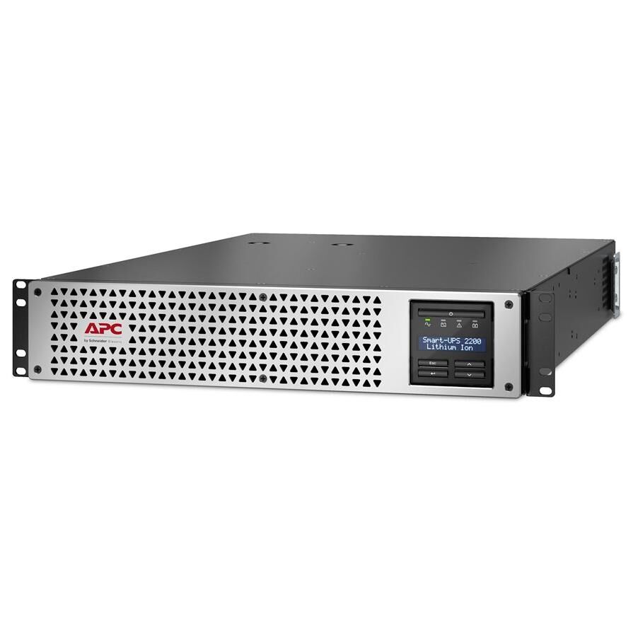 APC Smart-UPS Lithium Ion - Onduleur (rack-montable) - interactif en ligne, 8x IEC C13, 1x IEC C19, SmartConnect+SmartSlot, AVR, LCD, avec carte de gestion de réseau - CA 220/230/240 V - 1980 watt - 2200 VA - USB, serial, RJ-45 - connecteurs de...