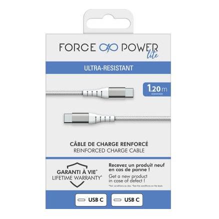 Bigben Connected Cable USB 1.2m Type C White