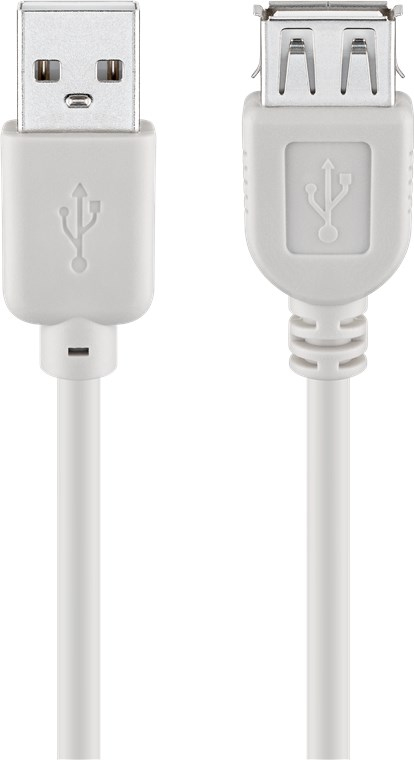 M-Cab USB Cable Extension - 5m, USB 2.0, Grey