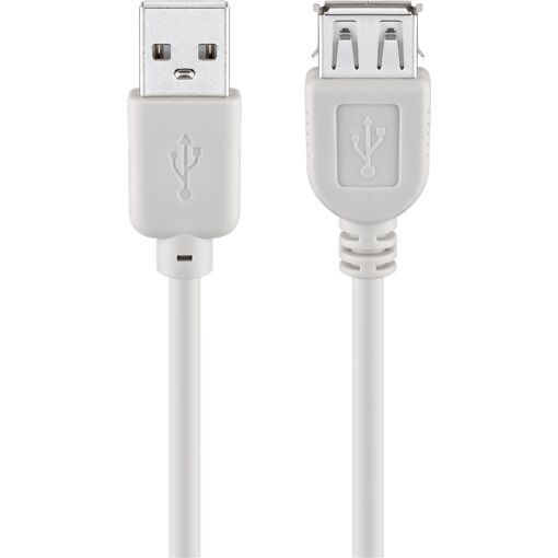 Prolongateur de câble USB M-Cab - 5 m, USB 2.0, Gris