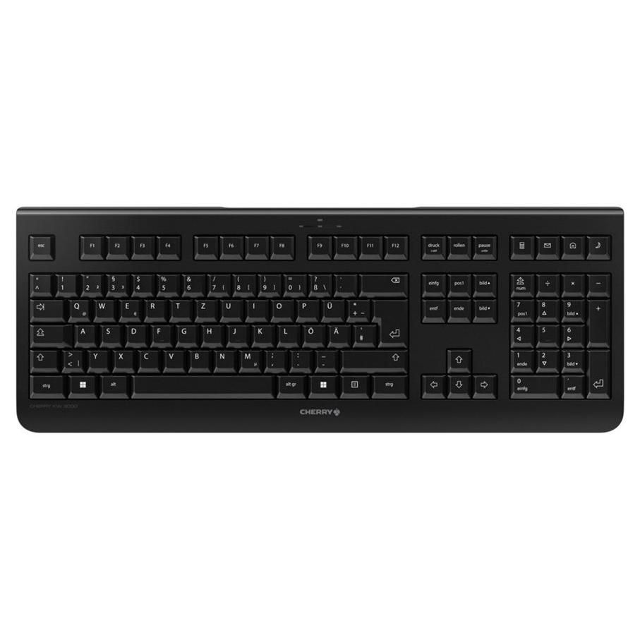 Cherry KW 3000 Wireless Keyboard - Large, Silent QWERTZ German Black