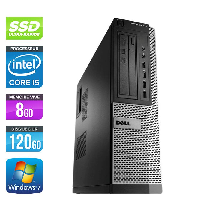 Dell Optiplex 790 Desktop - Intel Core i5, 3.1GHz, 8GB RAM, 120GB SSD, Windows 7 Pro