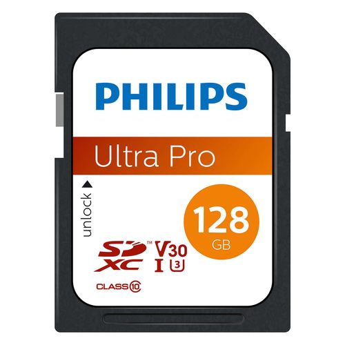 Philips 128GB SDXC Card UHS-I Class 10 U3 V30 A1