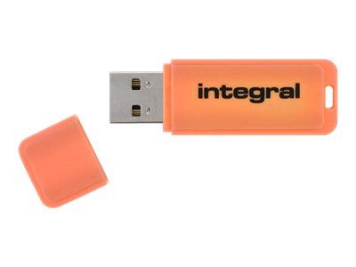 Integral Memory Neon USB 2.0 Drive 8GB Orange
