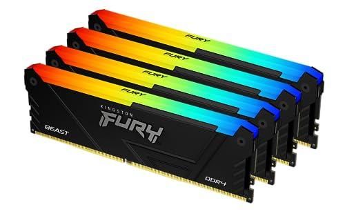 Kingston FURY Beast RGB 128GB DDR4 Kit (4x32GB) - 3600MHz CL18