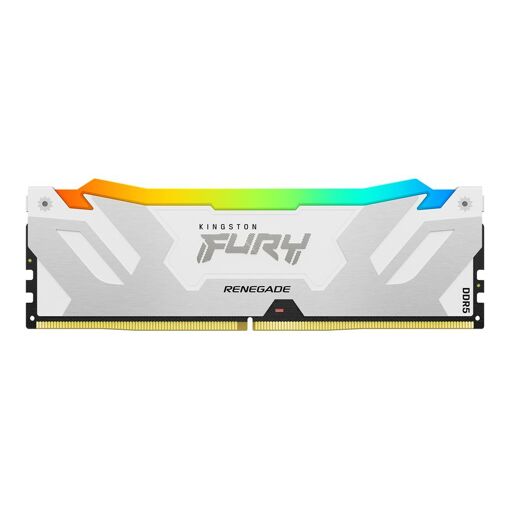 Kingston FURY Renegade RGB DDR5 32GB (1x32GB) 288-pin DIMM 6400MT/s PC5-51200 CL32 1.1V No Buffer On-Die ECC White/Silver