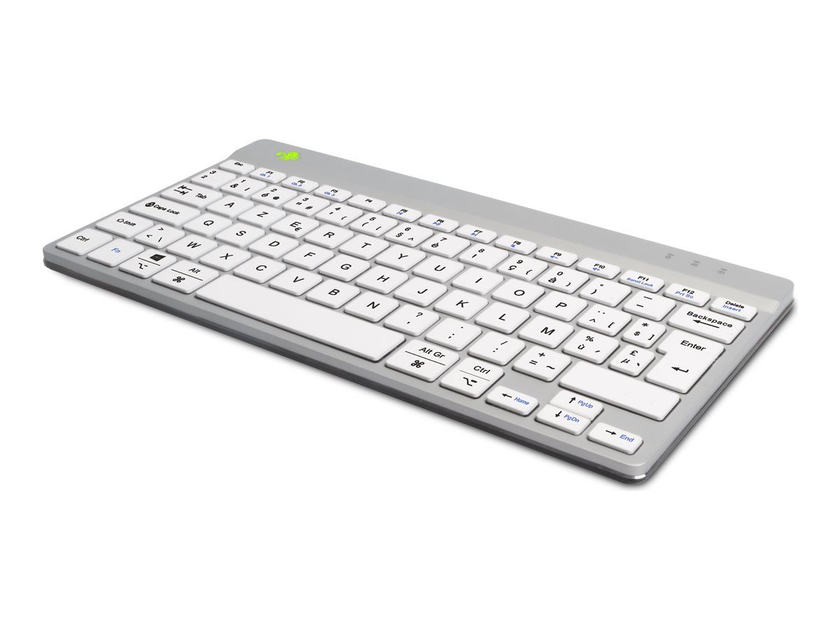 R-Go Ergonomic Compact Keyboard Break - Wireless Bluetooth 5.0 Keyboard - AZERTY - Belgian - White