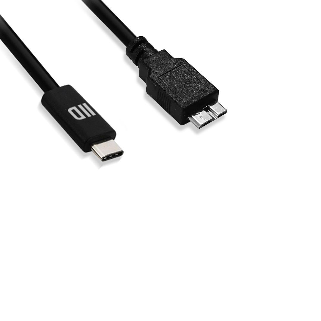 D2 Diffusion USB-C to Micro-USB Cable 1m (3.2 Gen 2 / 3.1 Gen 2) Black