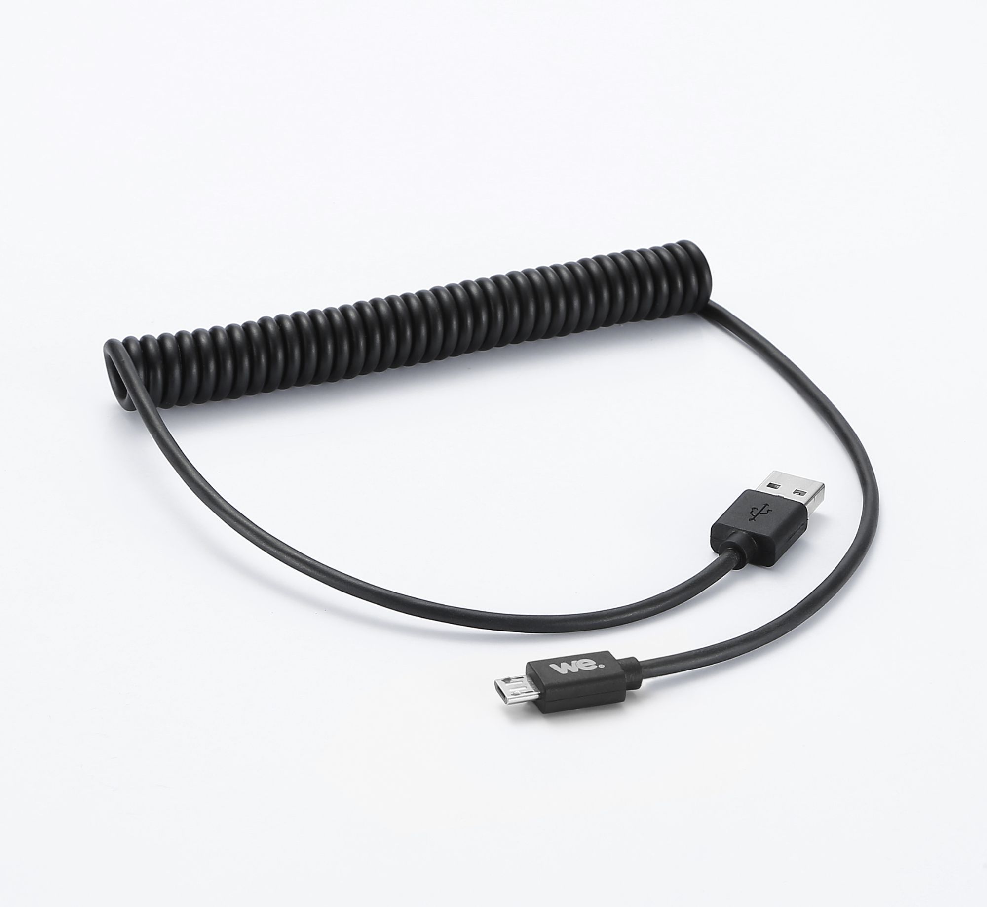 WE Micro USB 2m Twist Cable - Reversible - Ultra Durable - Fast Charging for Samsung, Huawei, Nexus, Sony - Black