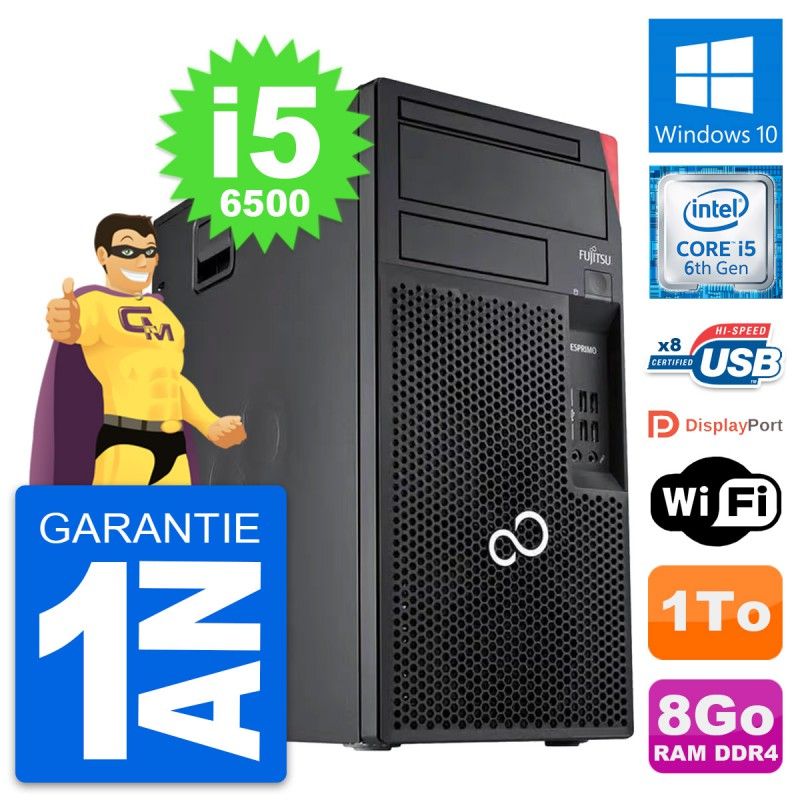 Fujitsu Esprimo P557 MT Desktop PC - Intel i5-6500, 8GB RAM, 1TB HDD, Windows 10, WiFi