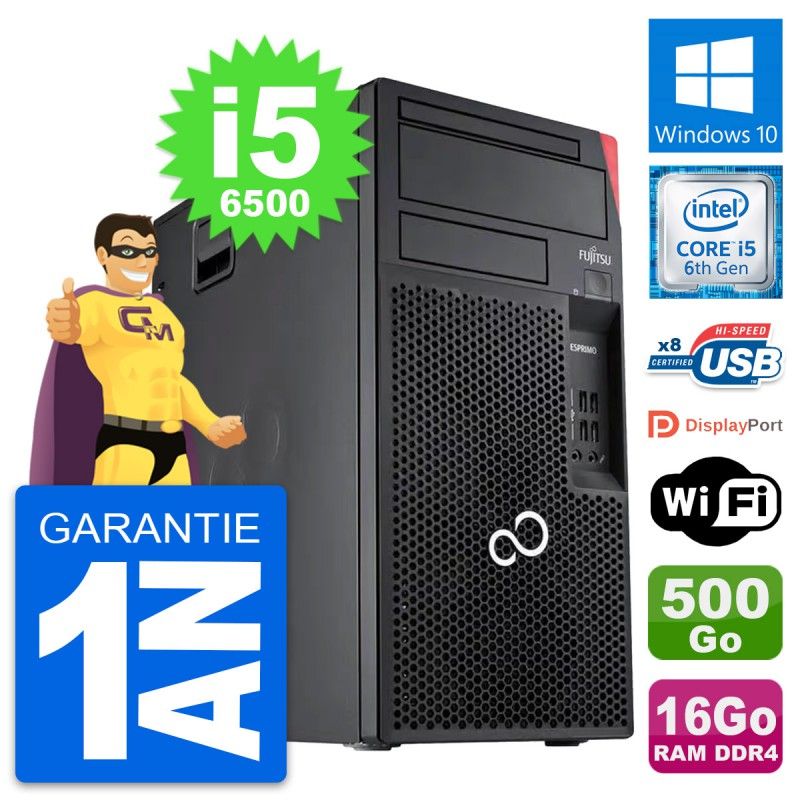 Fujitsu Esprimo P557 Intel i5-6500 16GB RAM 500GB HDD Windows 10 WiFi