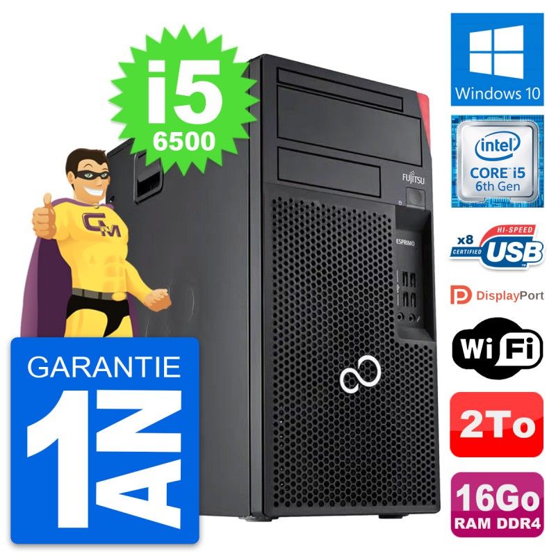 Fujitsu Esprimo P557 MT - Core i5-6500, 16GB RAM, 2TB HDD, Windows 10, WiFi