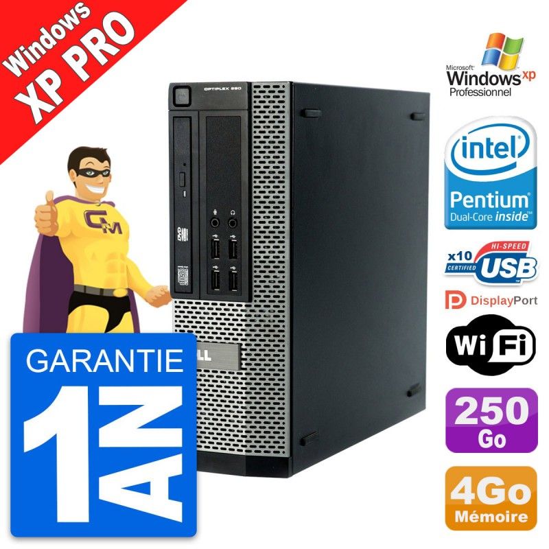 PC de escritorio Dell OptiPlex 990 SFF - Procesador Intel G630, 4GB de RAM, disco duro de 250GB, Windows XP Profesional