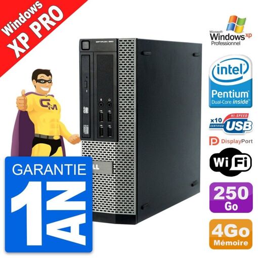 PC de escritorio Dell OptiPlex 990 SFF - Procesador Intel G630, 4GB de RAM, disco duro de 250GB, Windows XP Profesional