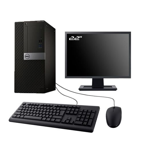 Computadora de escritorio Dell OptiPlex 5040 MT - Pantalla de 22', Intel i7-6700, 32GB de RAM, SSD de 240GB, Windows 10