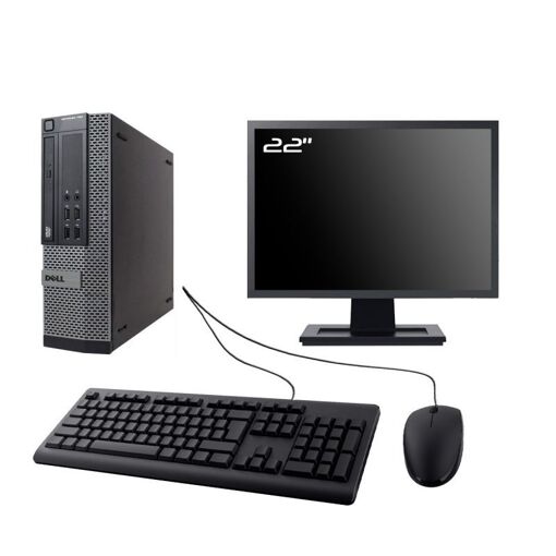 Computadora de escritorio Dell Optiplex 790 SFF - Pantalla de 22'', Procesador Intel i3-2100, 32GB de RAM, 960GB SSD, Windows 10