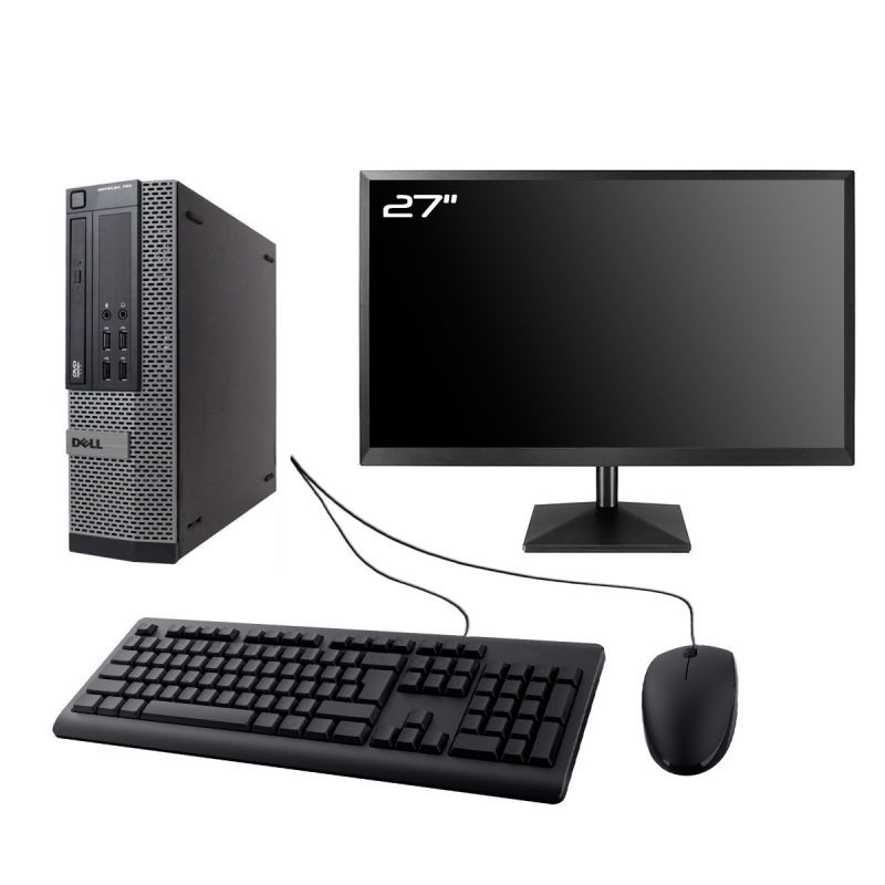 Dell Optiplex 790 SFF Computer - 27" Screen, Intel i7-2600, 8GB RAM, 500GB HDD, Windows 10