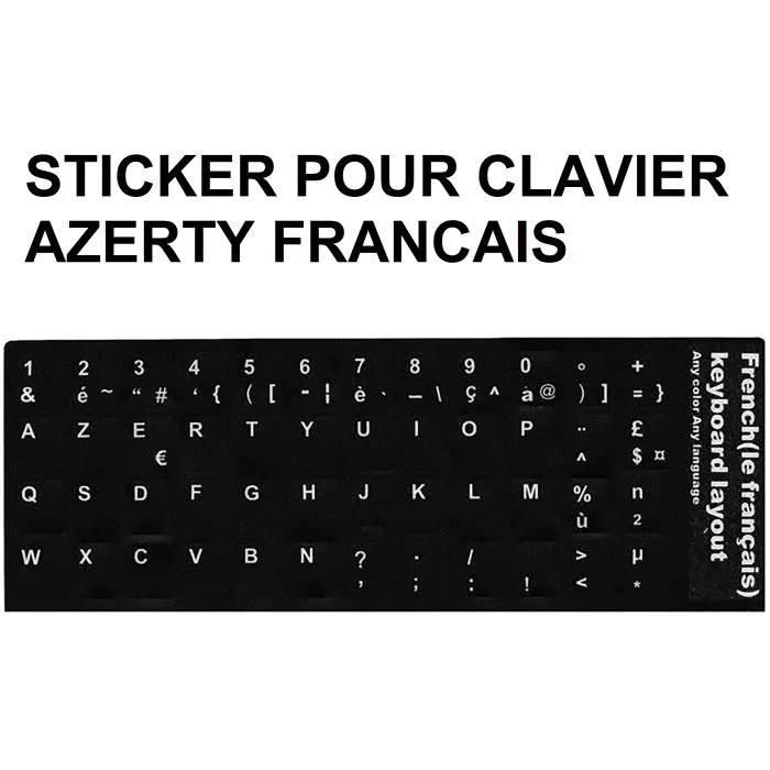 Trixes Keyboard Stickers - 6 Pack Black AZERTY for Computer Keys