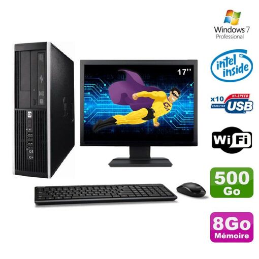 PC de escritorio HP Elite 6000 Pro SFF - Procesador Intel Core i5-E5400, 8GB de RAM, 500GB HDD, WiFi, Windows 7 Profesional