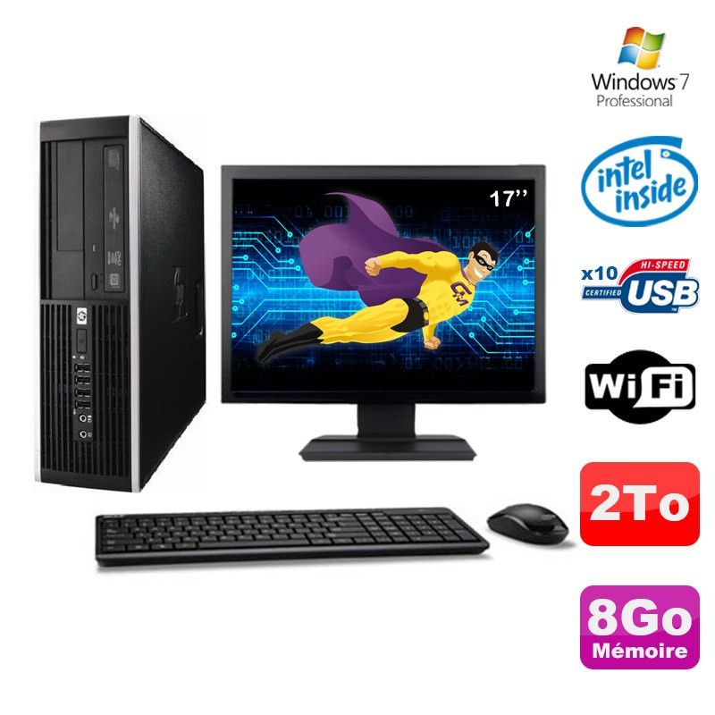 HP Elite 6000 Pro SFF PC - Intel Core i5-E5400, 8GB RAM, 2TB HDD, WiFi, Windows 7 Pro