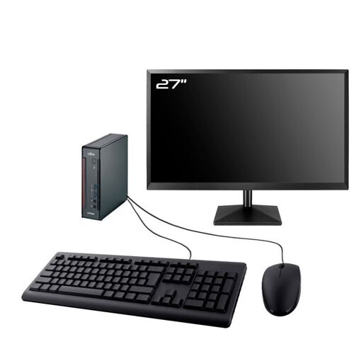 PC de escritorio Fujitsu Esprimo Q556 Mini con pantalla de 27 pulgadas