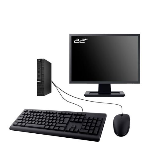 PC de escritorio Dell Optiplex 9020 Pantalla Micro de 22 pulgadas