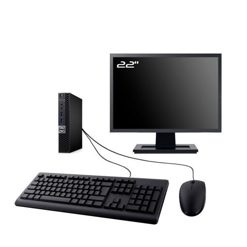 PC de sobremesa Dell Optiplex 5050 Micro - Pantalla de 22', Procesador Intel G4400T, 8 GB de RAM, 960 GB SSD, Windows 11
