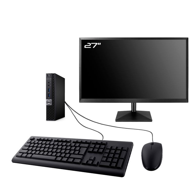 Dell Optiplex 5050 Ultra-Slim Desktop PC - 27" Screen, Intel i7-6700T, 8GB RAM, 960GB SSD, Windows 11