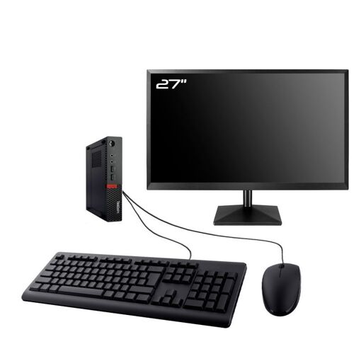 Computadora de escritorio Lenovo M710q Mini, pantalla de 27'', procesador Intel i7-6700T, 32 GB de RAM, 960 GB SSD, Windows 11