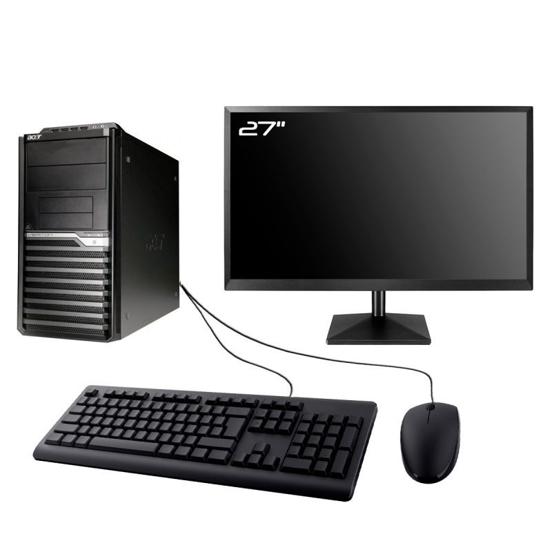 Computadora de escritorio Acer Veriton M430G MT - Pantalla de 27', Procesador AMD Athlon II X2 260, 16 GB de RAM, 2 TB SSD, Windows 10, WiFi