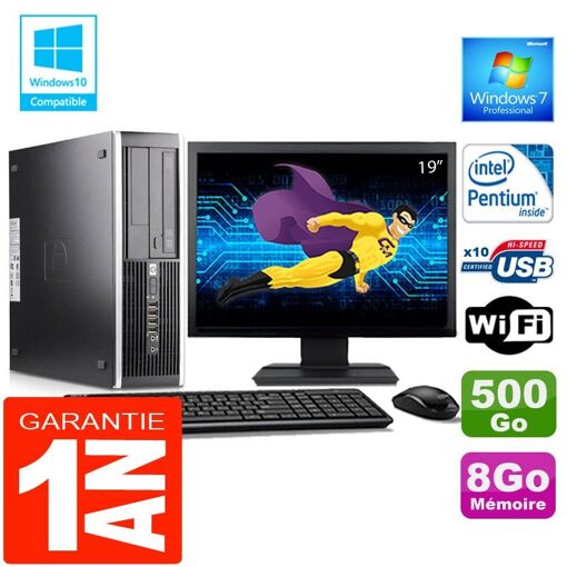 PC de escritorio HP Compaq 6000 Pro SFF - Procesador Intel E6300, 8 GB de RAM, 500 GB HDD, WiFi, Windows 7 Pro