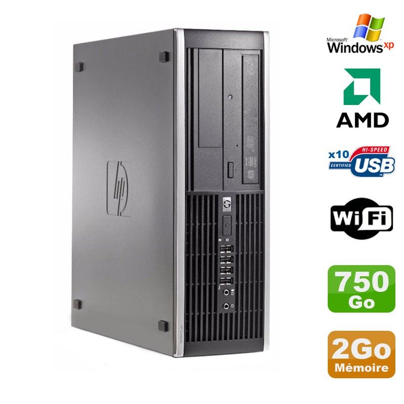 HP Compaq 6005 Pro SFF Desktop - AMD 3GHz, 2GB DDR3, 750GB SATA, DVD Burner, WiFi