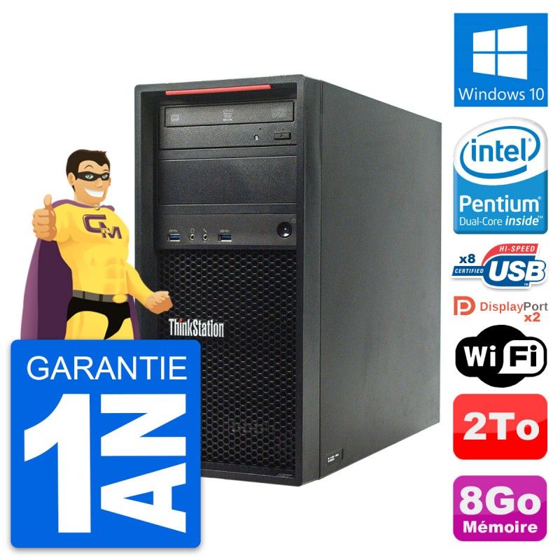 Lenovo ThinkStation P300 Desktop Computer - Intel Core i3-4170, 8GB RAM, 2TB HDD, Windows 10, WiFi