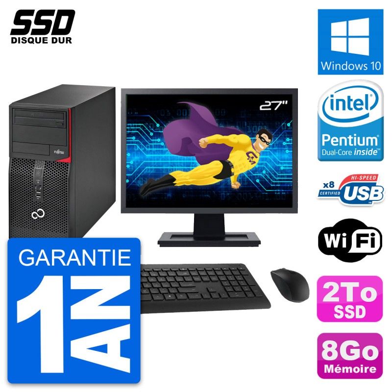 Fujitsu P520 27-inch PC Tour - Intel G3220, 8GB RAM, 2TB SSD, Windows 10, WiFi