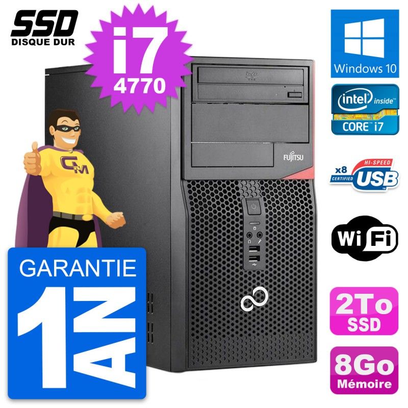 Fujitsu Esprimo P520 PC Tour - Intel Core i7-4770, 8GB RAM, 2TB SSD, Windows 10, WiFi
