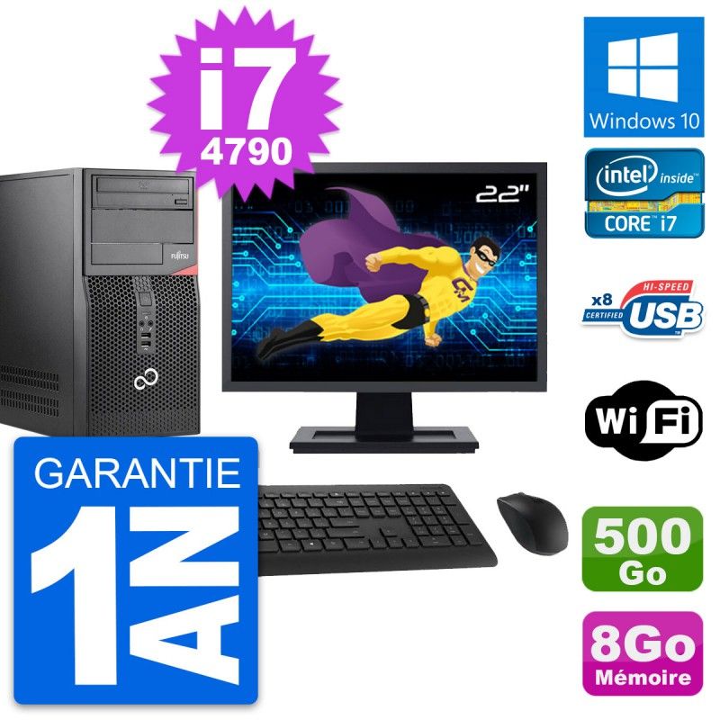 Fujitsu P520 22-inch Core i7 Laptop - 8GB RAM, 500GB HDD, Windows 10, WiFi