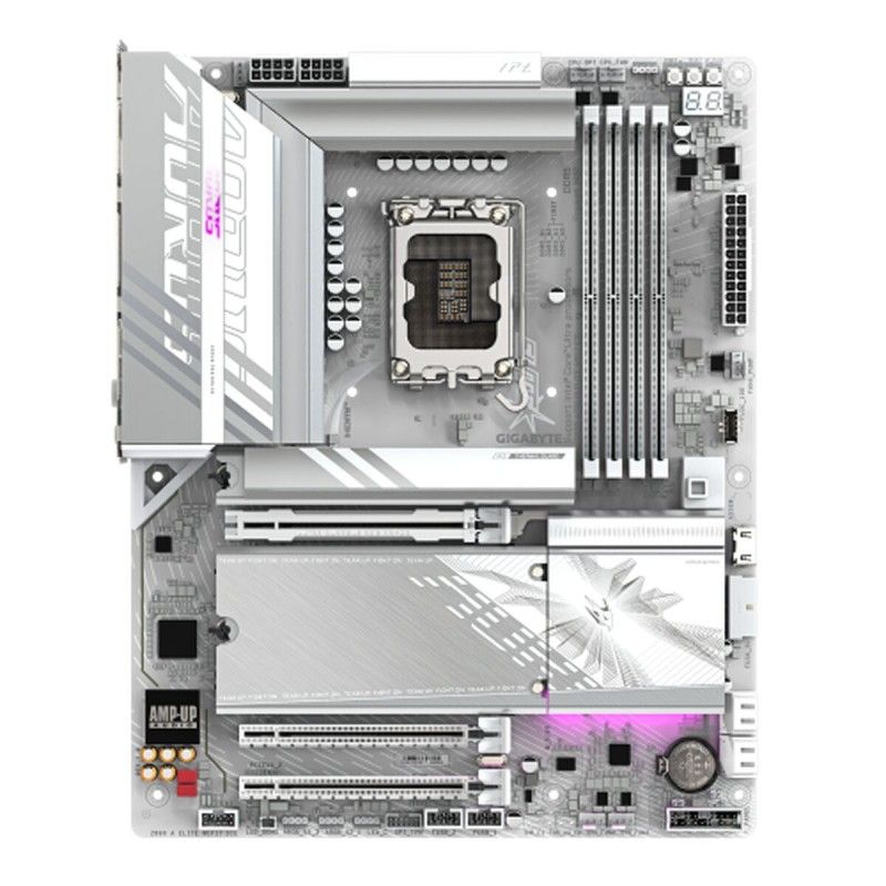 Tarjeta madre Gigabyte Z890 AORUS ELITE WiFi7 ICE - Soporta procesadores Intel Core Ultra (2da Gen), VRM de 16+1+2 fases, hasta 8800MHz DDR5 (OC), 1x PCIe 5.0 + 3x PCIe 4.0, Wi-Fi 7, LAN 2.5GbE, Thunderbolt 4