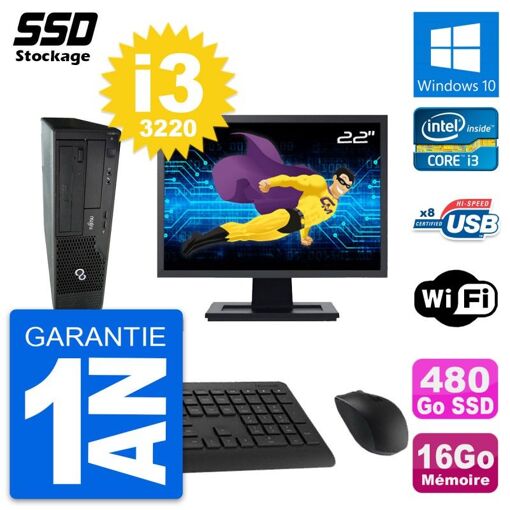 PC de escritorio Fujitsu E510 DT de 22 pulgadas