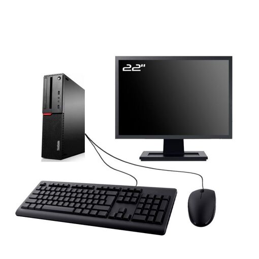 Lenovo ThinkCentre M800 SFF con pantalla de 22', Intel i5-6500, 32GB de RAM, 960GB SSD, Windows 11
