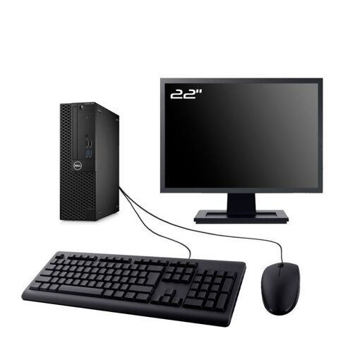 Computadora de escritorio Dell Optiplex 3050 SFF - Pantalla de 22', Procesador Intel G4400, 32GB de RAM, 960GB SSD, Windows 11