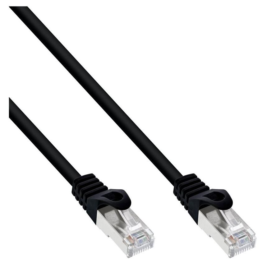 INTOS ELECTRONIC InLine RJ-45 to RJ-45 Cable - 1.5m - SFTP Cat 5e - Molded - Black