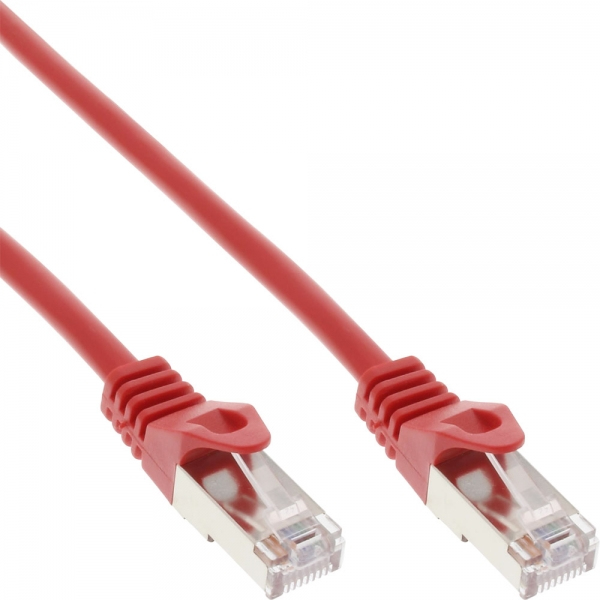 INTOS ELECTRONIC InLine RJ-45 (M) to RJ-45 (M) Cable, 1.5m, CAT 5e, SFTP, Molded, Red