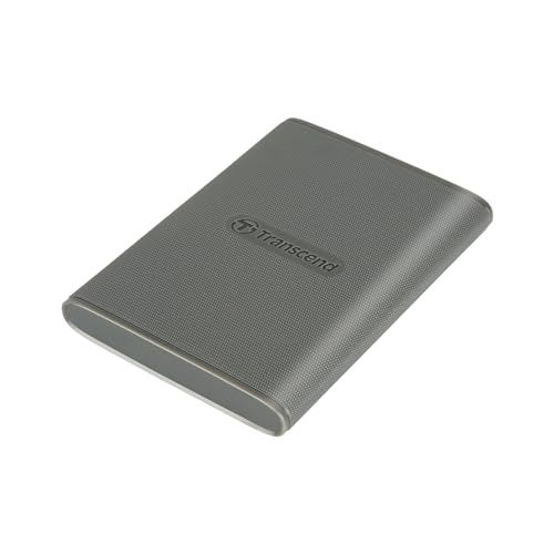 Transcend 4TB SSD External Portable Drive - USB-C (2.0 Gen 2x2) with AES 256-bit Encryption - Gray